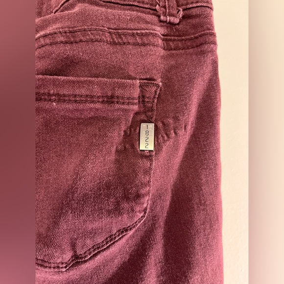 1882 Denim Lisbon Burgundy Skinny Jeans - Size 26 - Picture 6 of 6
